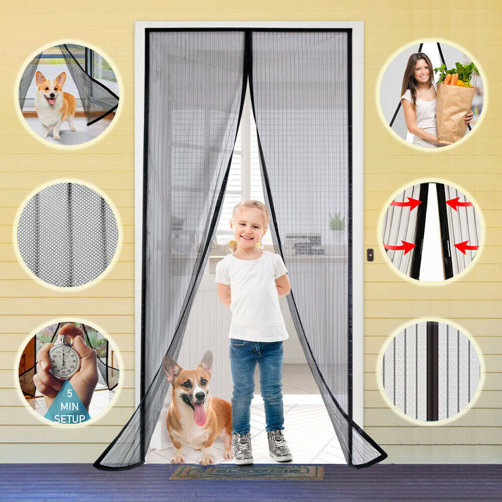 The Magnetic Screen Door Retractable Mesh