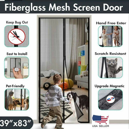 The Magnetic Screen Door Retractable Mesh