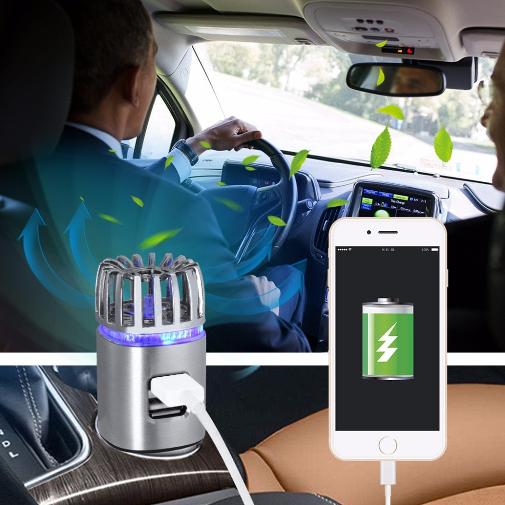 2 in 1 Car Charger Air Purifier