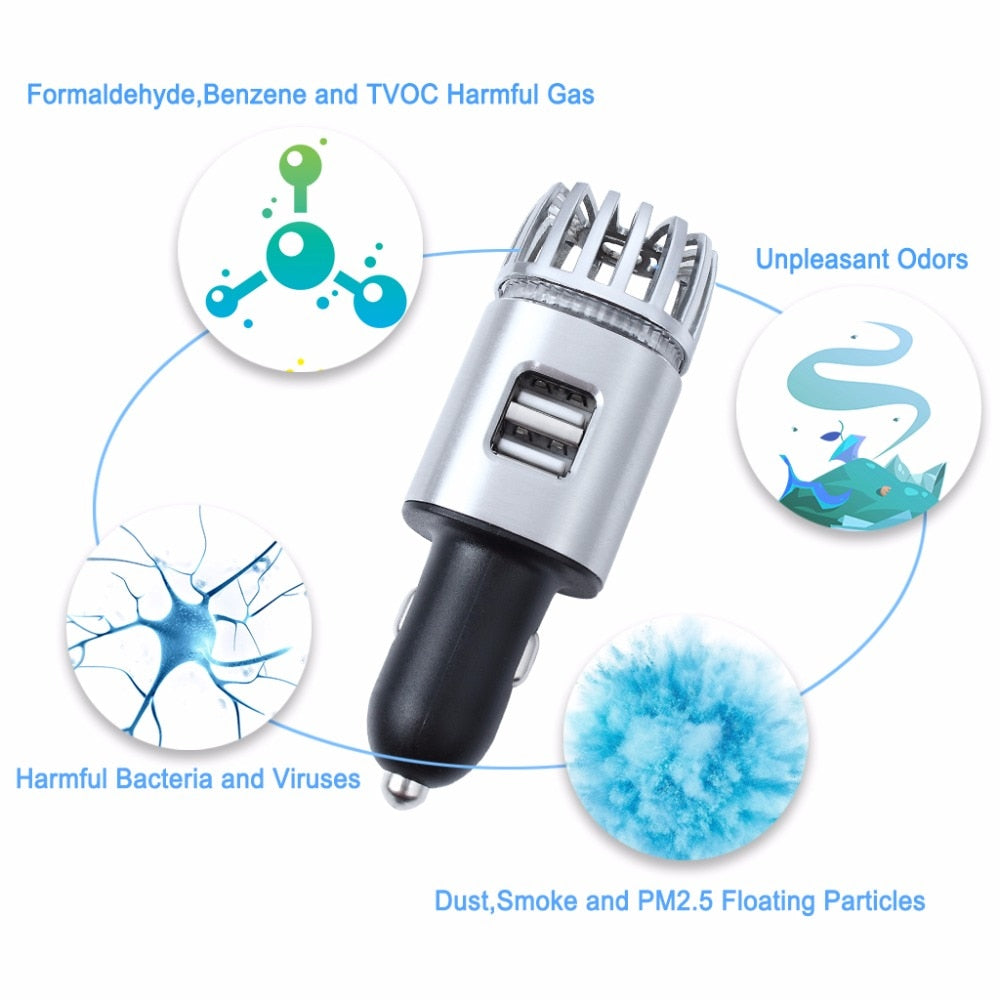 2 in 1 Car Charger Air Purifier