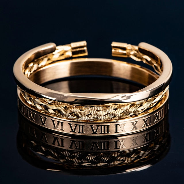 Luxury Roman Number 316L Wristband