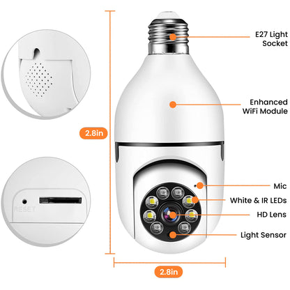 1080P Light Bulb Security Camera