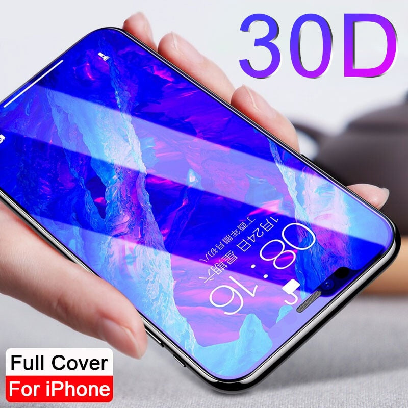 30D Full Cover Tempered Glass on For iphone