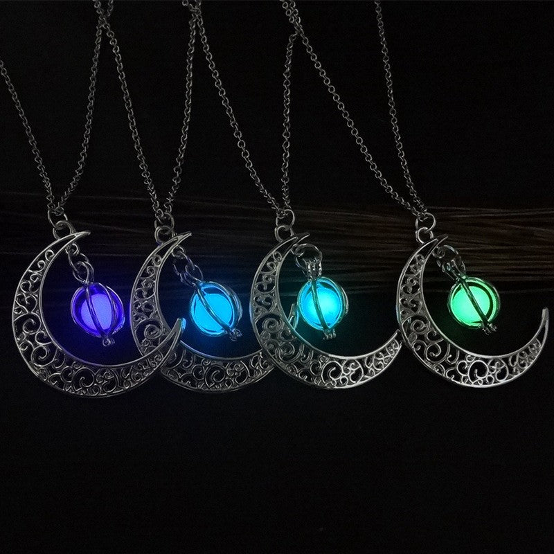 Moon Natural Glowing Stone Pendant