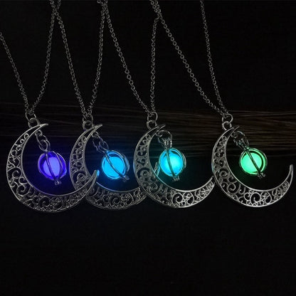 Moon Natural Glowing Stone Pendant