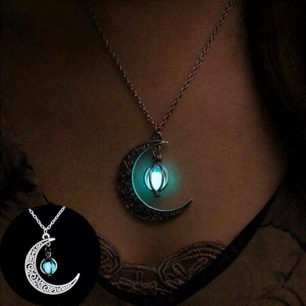 Moon Natural Glowing Stone Pendant