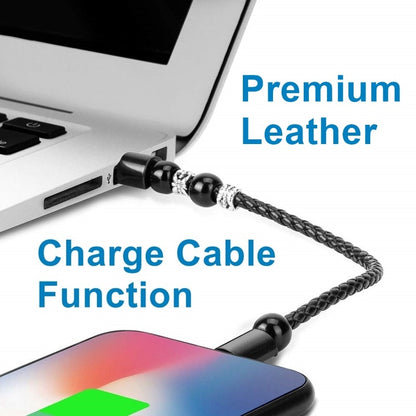 Leather Portable USB Type C Phone Charger