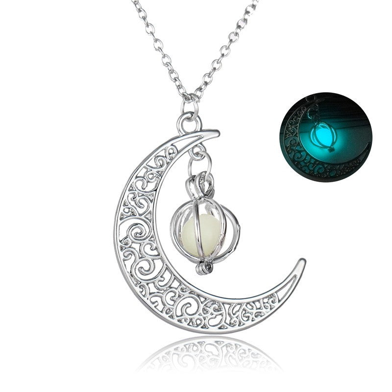 Moon Natural Glowing Stone Pendant