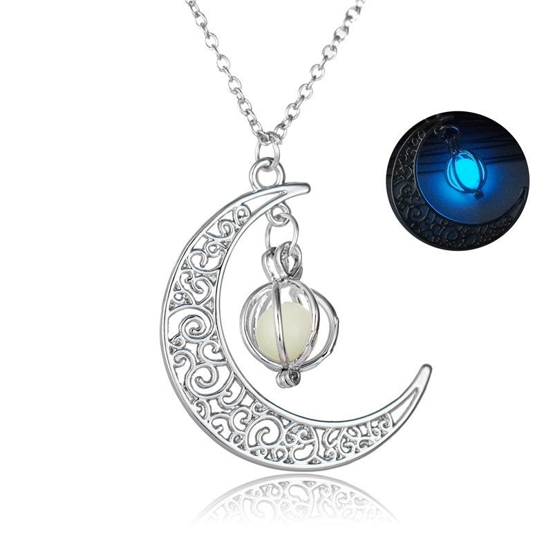 Moon Natural Glowing Stone Pendant