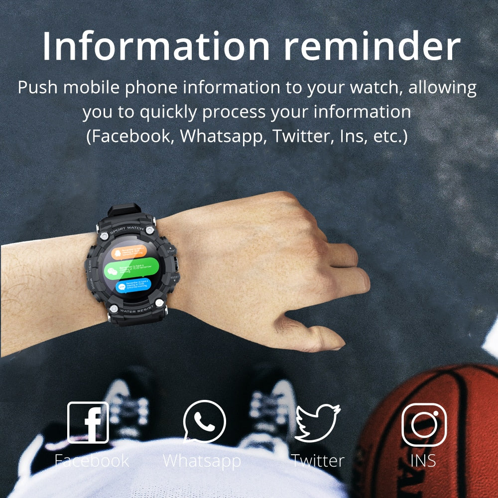 Heart Rate Monitoring Blood Pressure Smartwatch