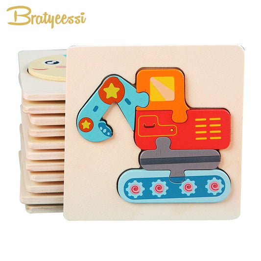 Cartoon 3D Puzzle Wooden Toy