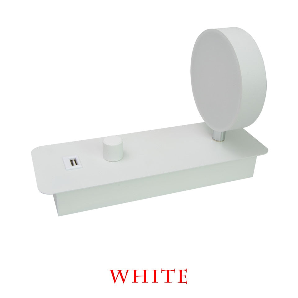 9W dimming wall lamp with USB