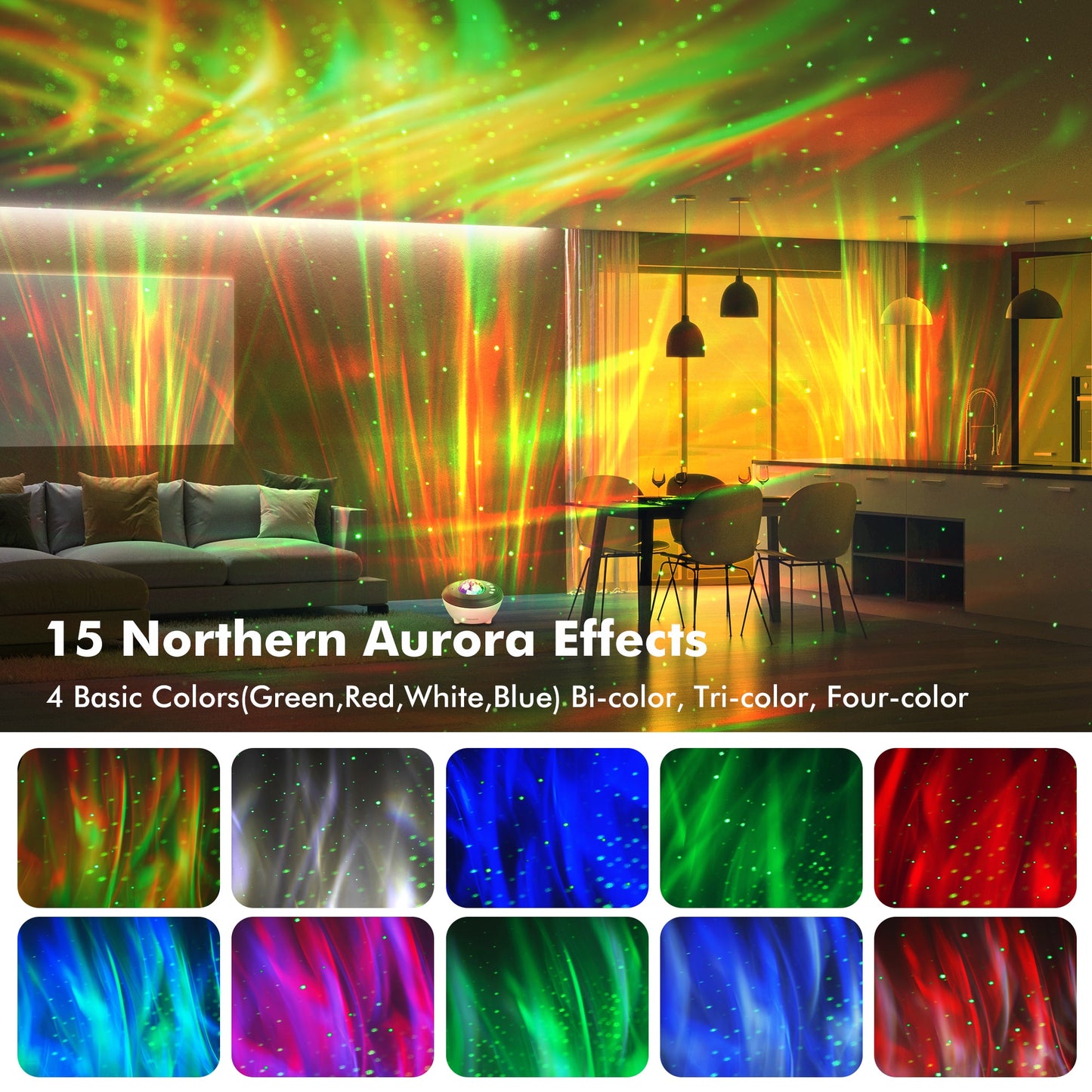 Smart Night Light Aurora Galaxy Projector