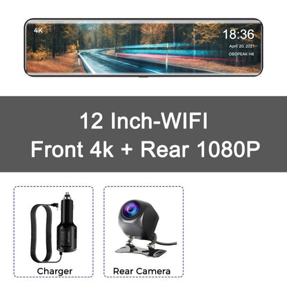 H66 12inch Car DVR 4K