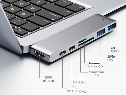 Merlin USB C HUB 7-in-1 Type C Adapter