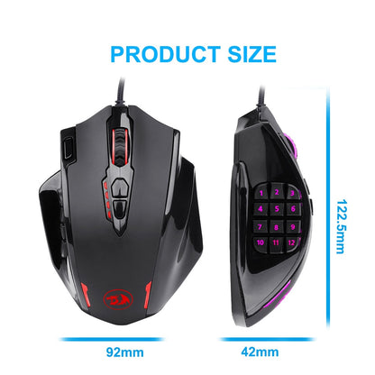 RGB Gaming Mouse 12400 DPI 17 buttons programmable