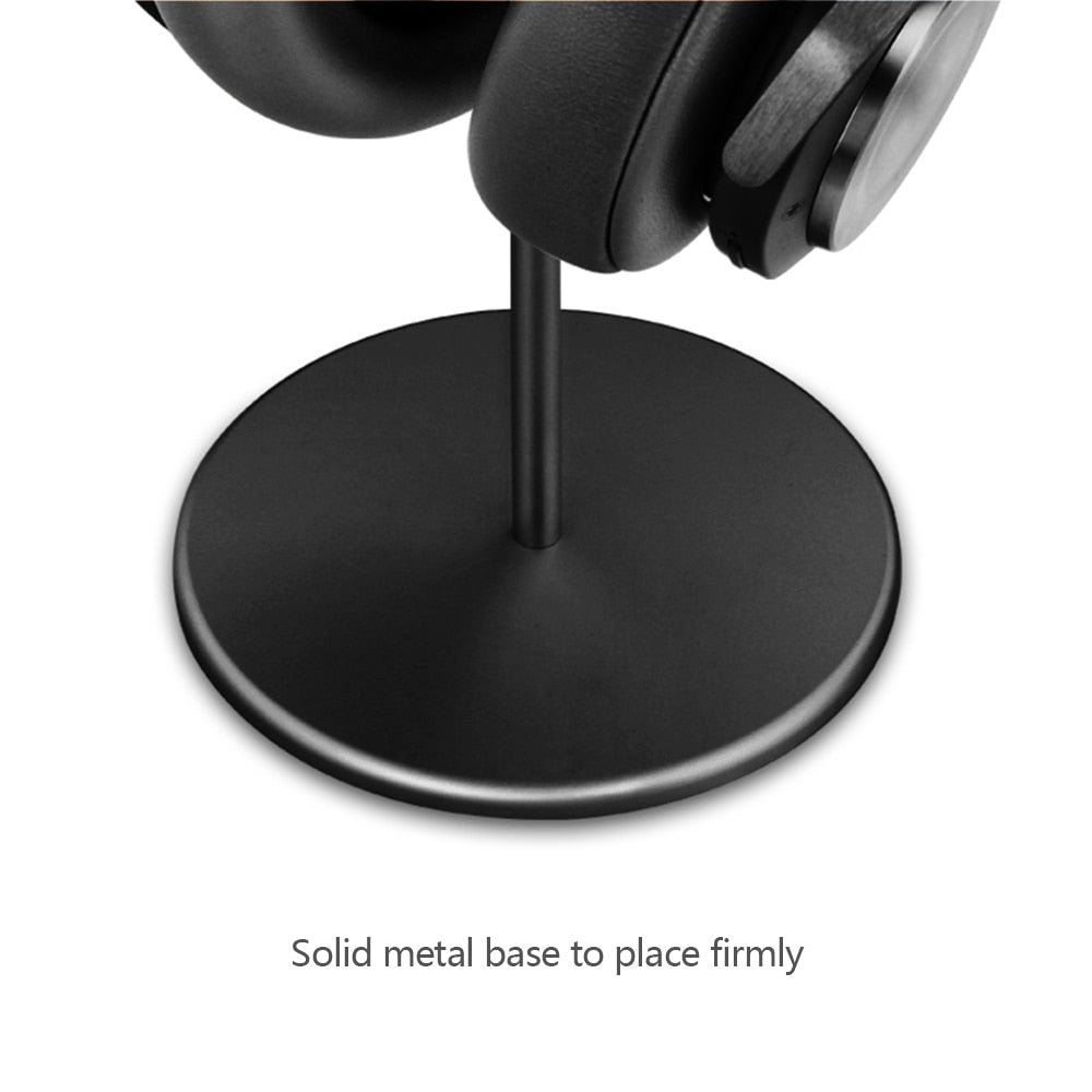 Black Walnut Wood & Aluminum Headphone Stand