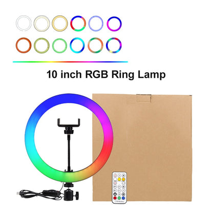 Video Lamp 10 LED Ring Light with stand