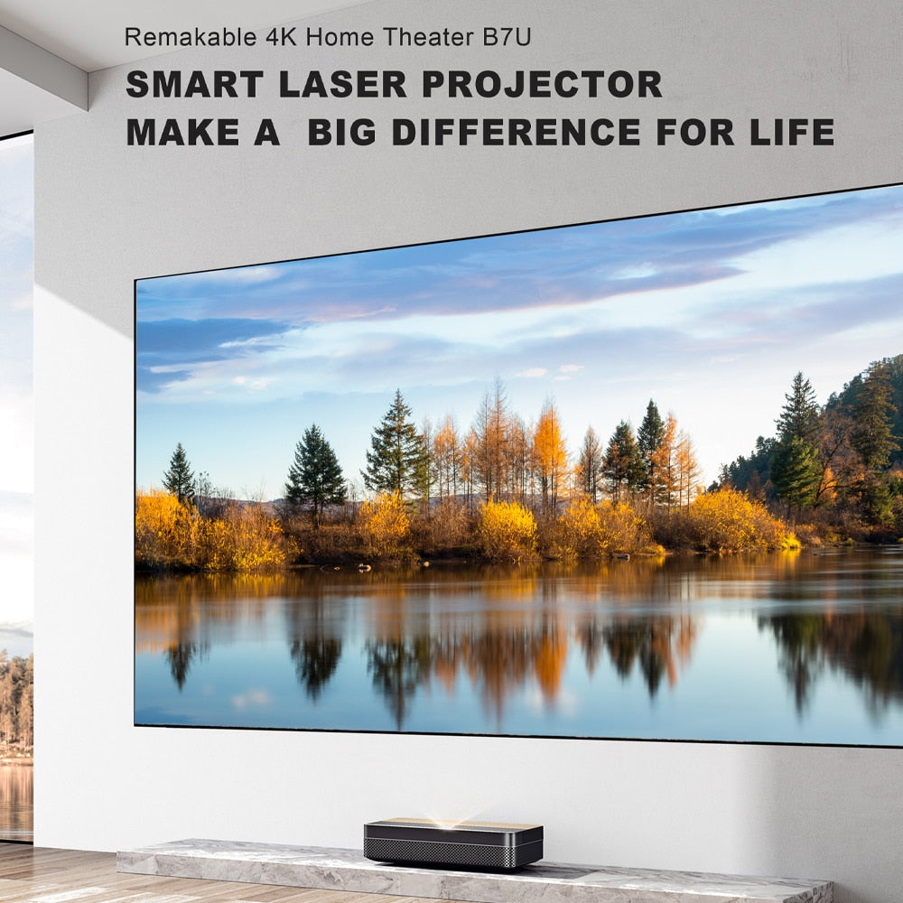 Laser TV Projector 4K Ultra Short Throw