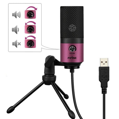 Fifine Metal USB Condenser Recording Microphone