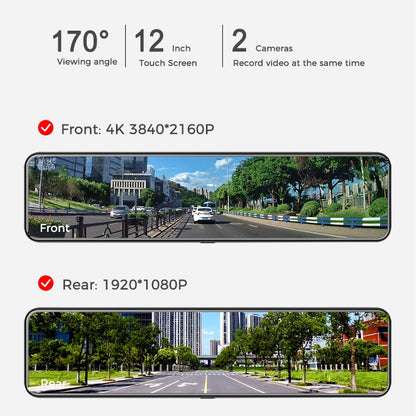 H66 12inch Car DVR 4K