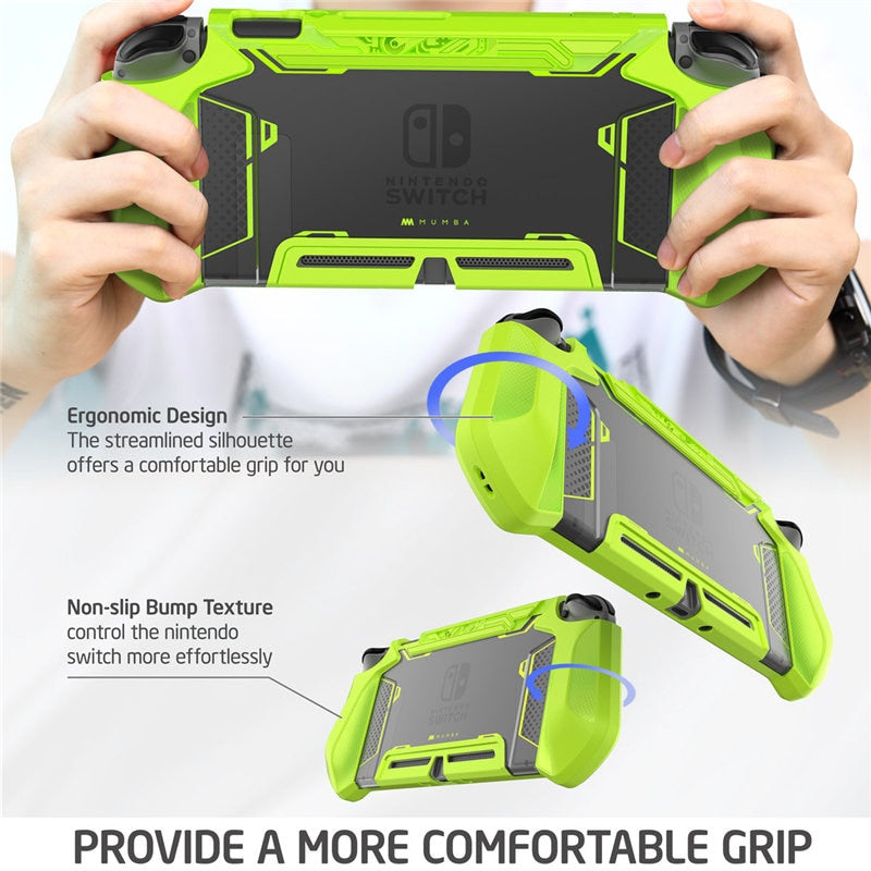 Für Nintendo Switch Case MUMBA Series Blade TPU Grip Schutzhülle Dockable Case Kompatibel mit Konsole und Joy-Con Controller