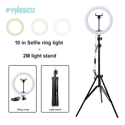 Video Lamp 10 LED Ring Light with stand