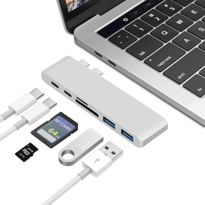 6 in 1 Aluminum USB-C Hub