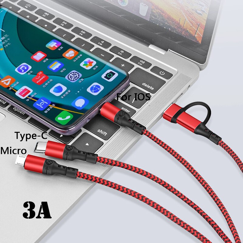 5 IN 1 PD Cable 1.2M 3A USB/Type-