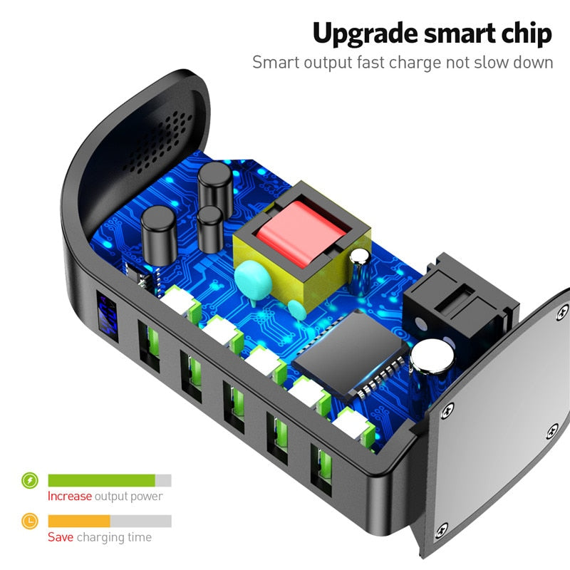 LED Display Multi USB Charging Station