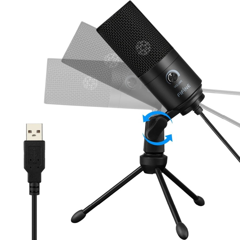 Fifine Metal USB Condenser Recording Microphone