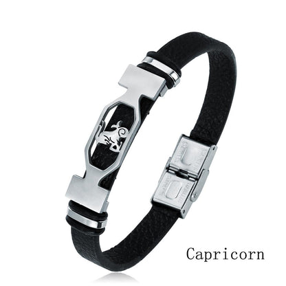 12 Constellation Stainless Steel Cuff