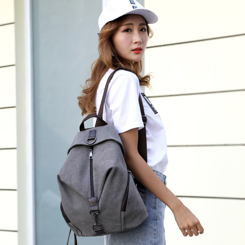 Womens Canvas Backpack