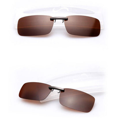 Vintage Polarized Clip On Sunglasses