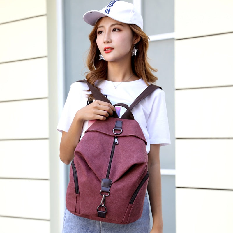 Womens Canvas Backpack