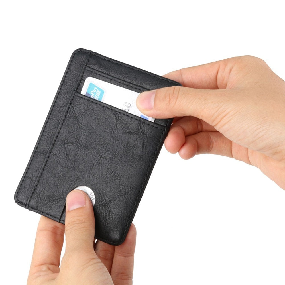 RFID blocking leather wallet