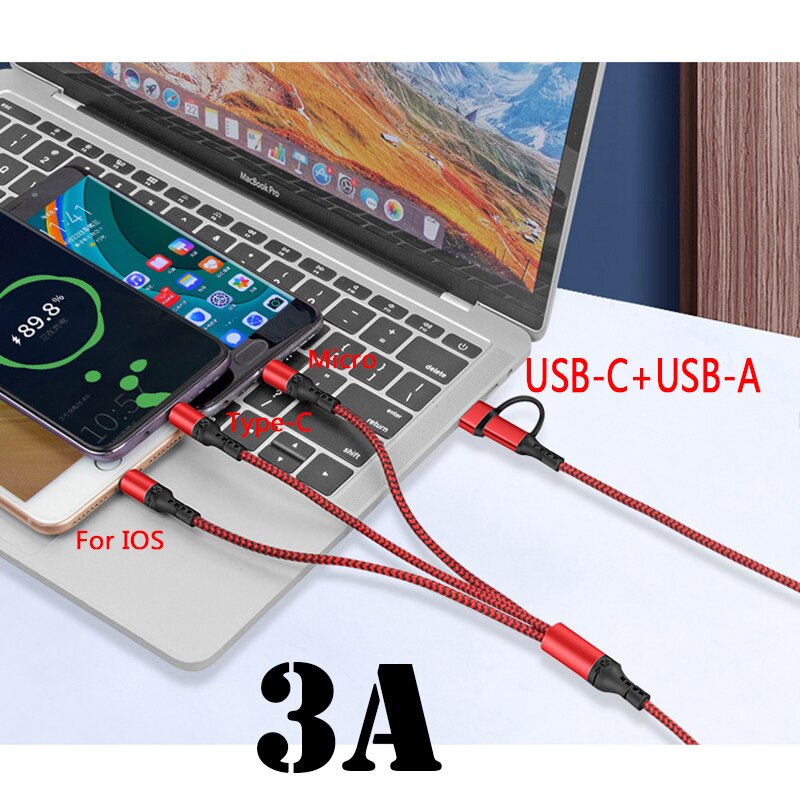 5 IN 1 PD Cable 1.2M 3A USB/Type-