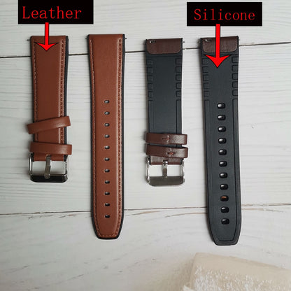 Watch Band 22mm Genuine Leather Strap