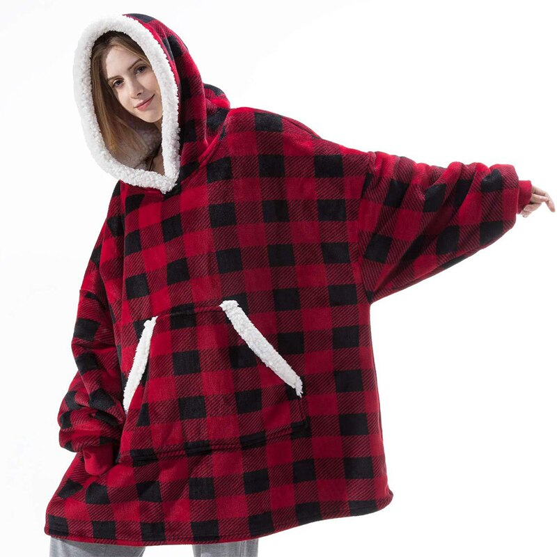 Wearable TV Hoodie Blanket