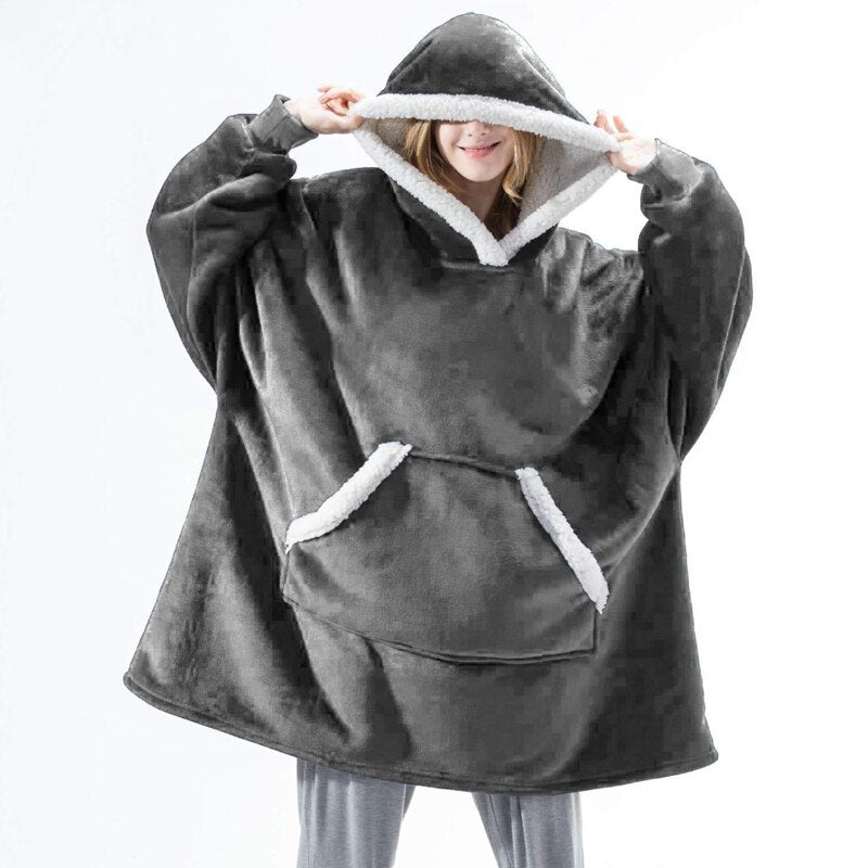 Wearable TV Hoodie Blanket