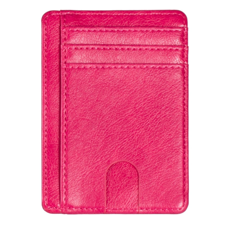 RFID blocking leather wallet