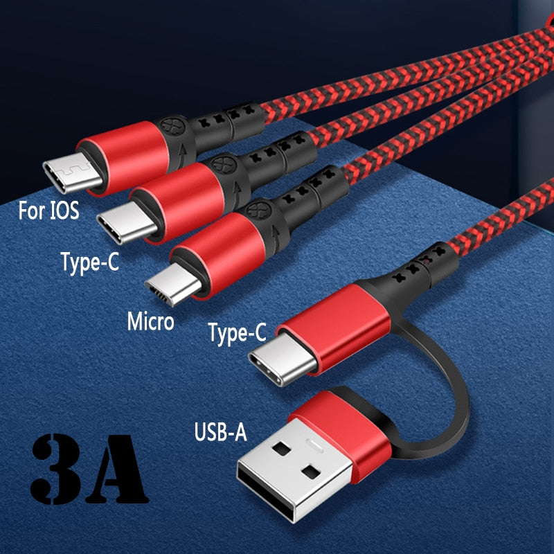 5 IN 1 PD Cable 1.2M 3A USB/Type-