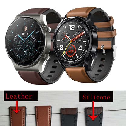 Watch Band 22mm Genuine Leather Strap