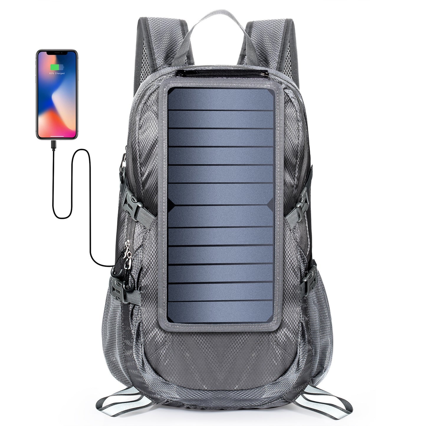 Solar Backpack Foldable Hiking Daypack