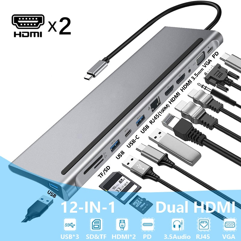 USB Hub Adapter

12-in-1