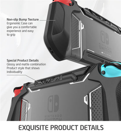 Für Nintendo Switch Case MUMBA Series Blade TPU Grip Schutzhülle Dockable Case Kompatibel mit Konsole und Joy-Con Controller