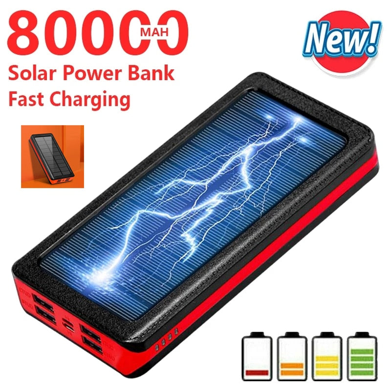 هاتف بالطاقة الشمسية 80000mAh Powerbank