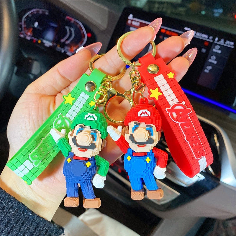 Mario Action Cute Keychain