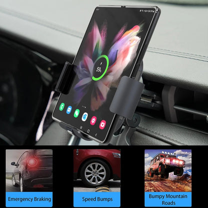 15W Car Wireless Charger For Fold/Tablet