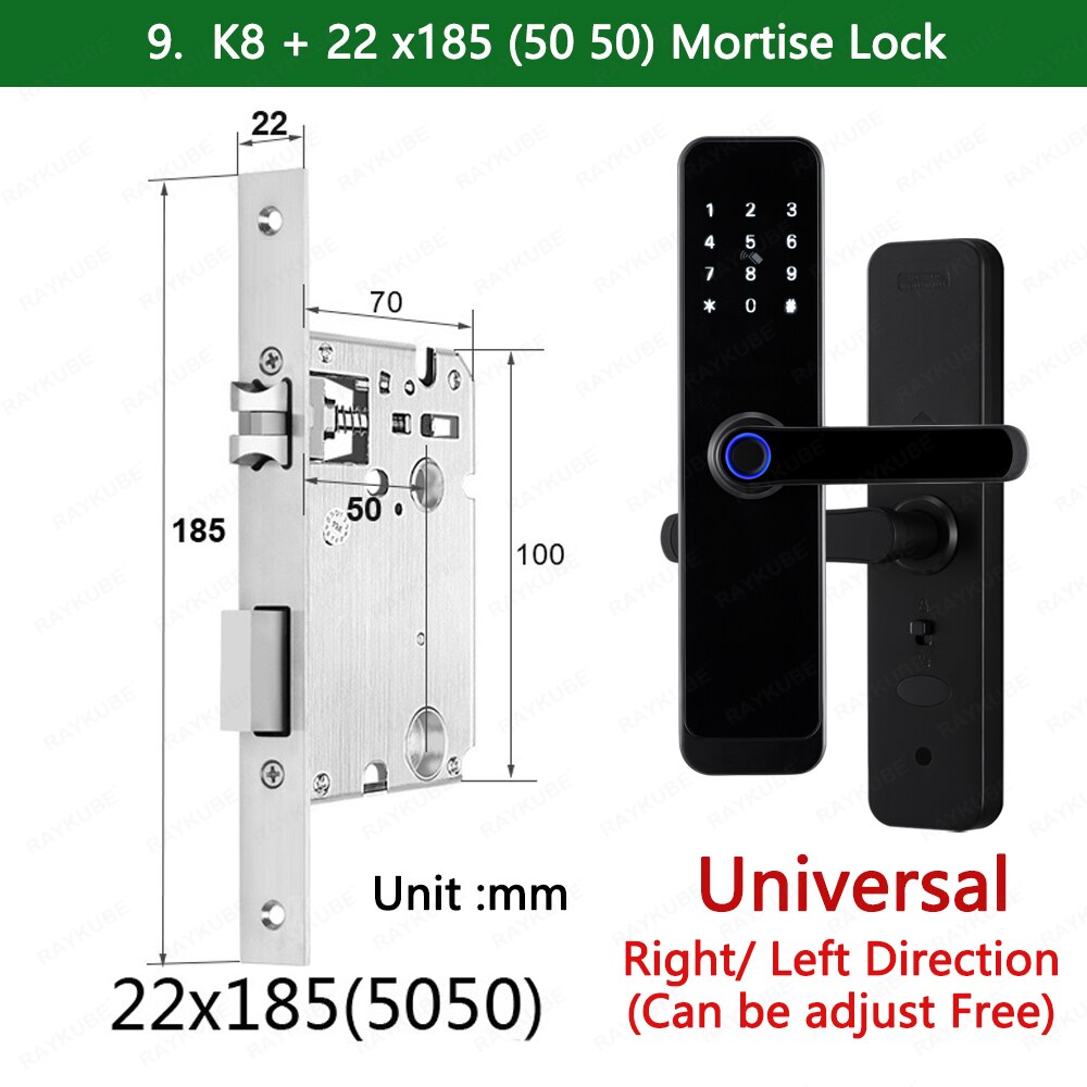 K8 Tuya Wifi Smart Door Lock